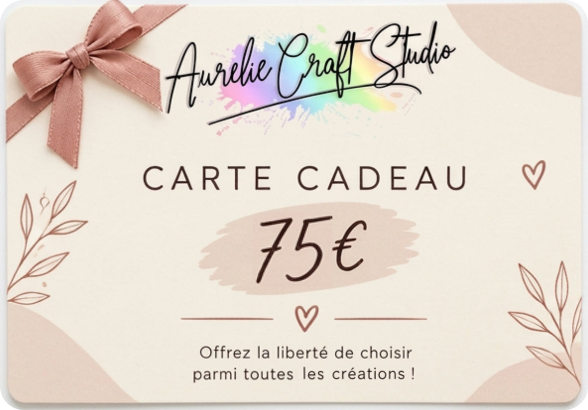 Carte cadeau numérique - 75€