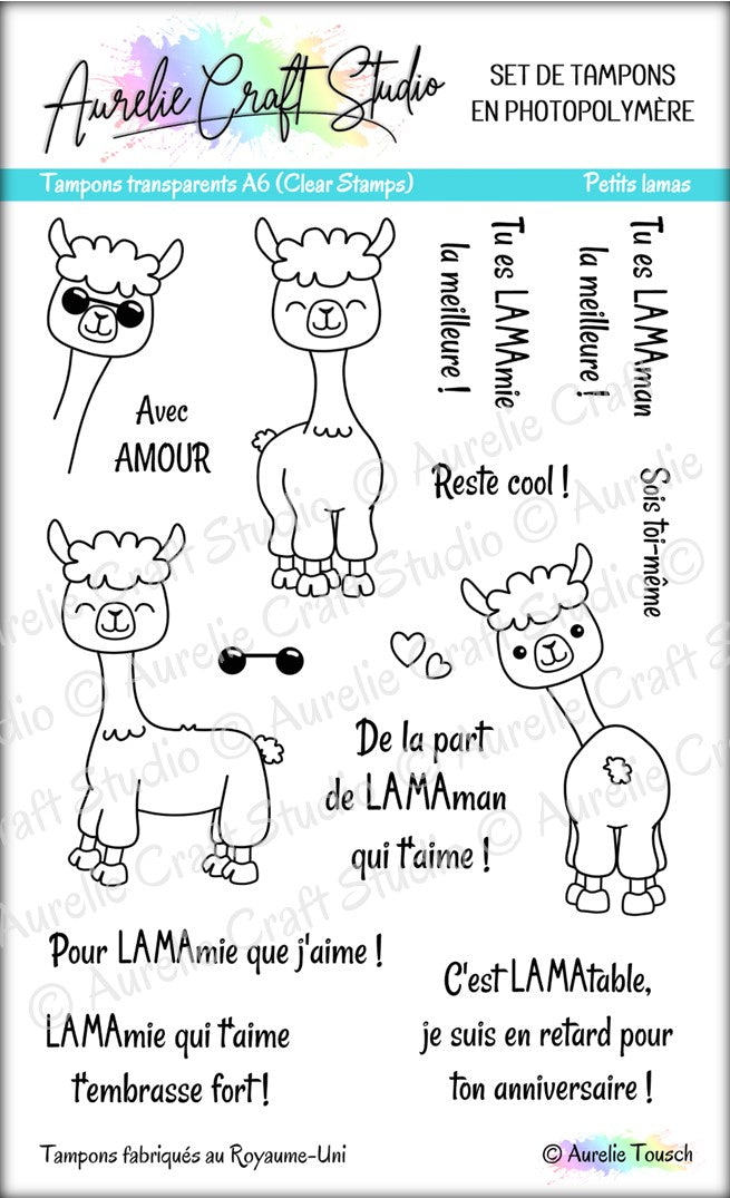 Tampons transparents - Petits lamas