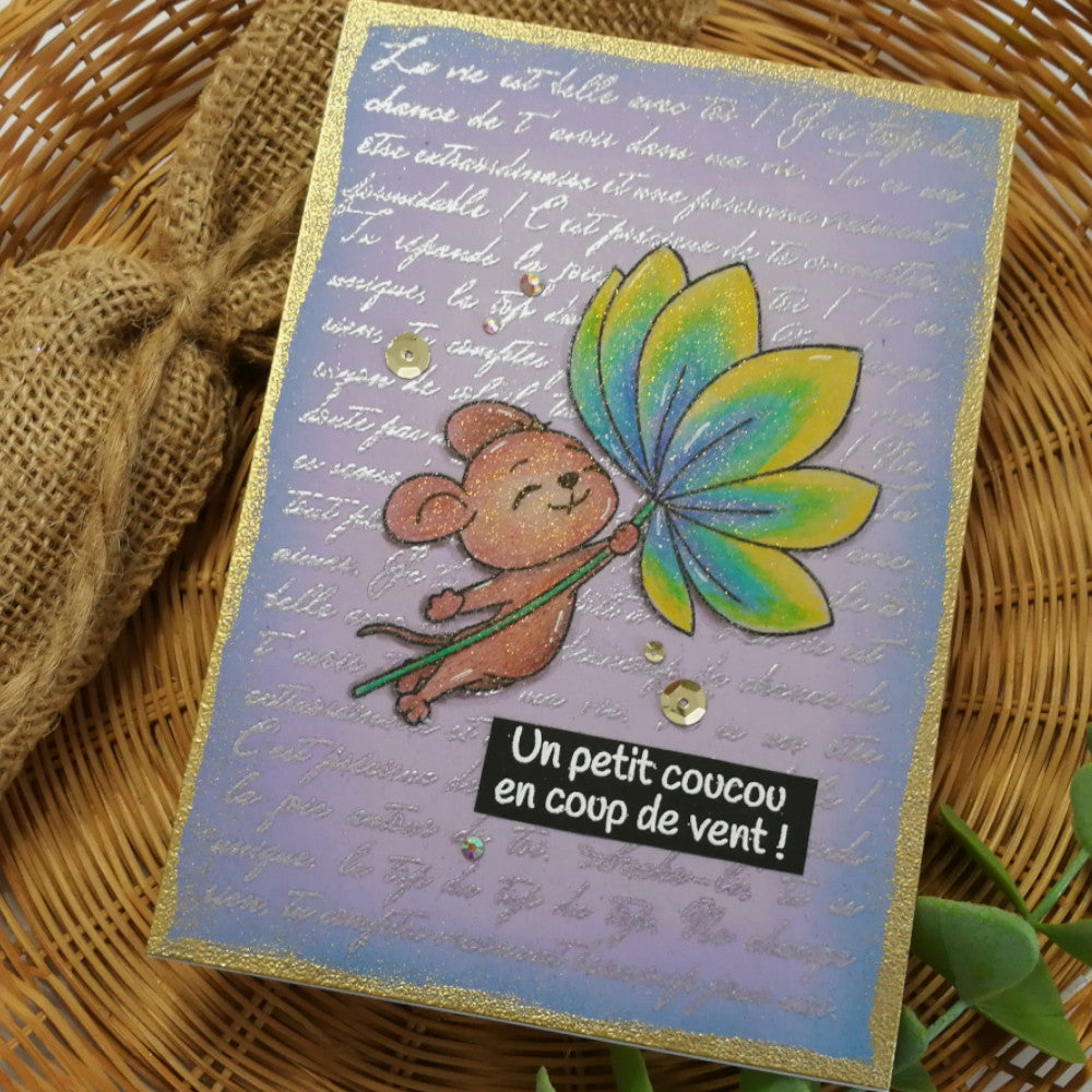 Tampons transparents - Fond texte : Avec toi