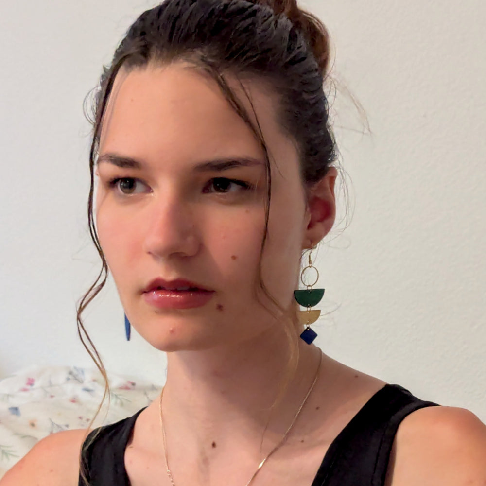 Boucles d'oreilles MAYA - Bois naturel