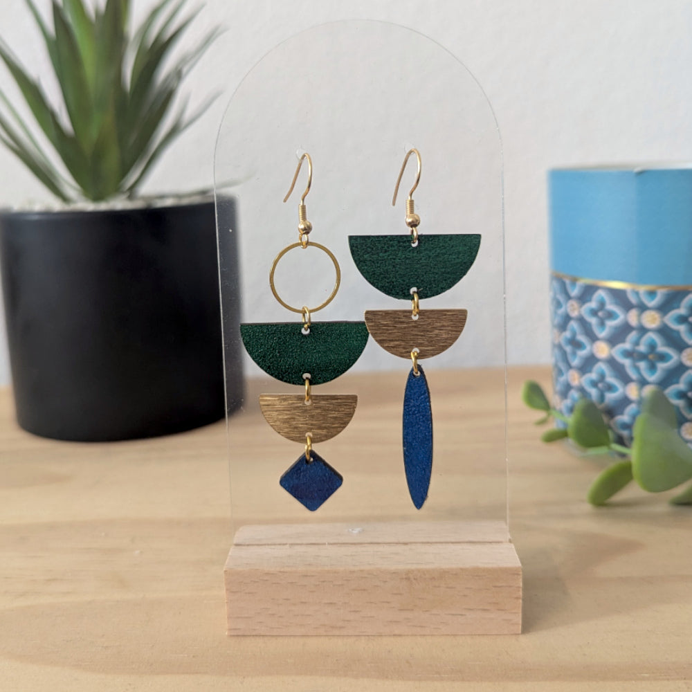 Boucles d'oreilles MAYA - Bois naturel