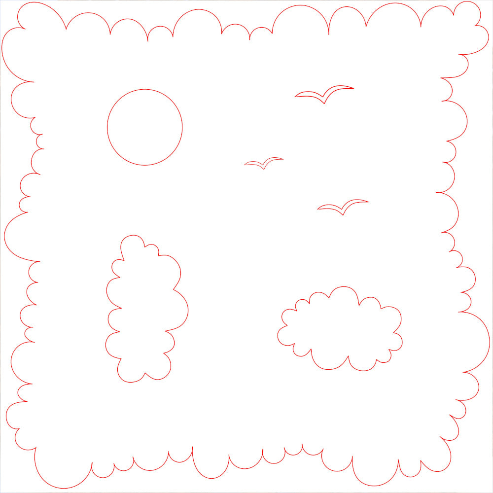 Pochoir - Nuages