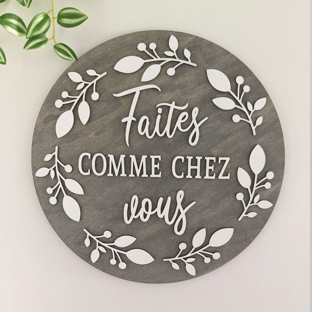 panneau faites comme chez vous