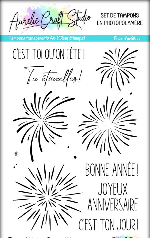Tampons transparents - Feux d'artifice