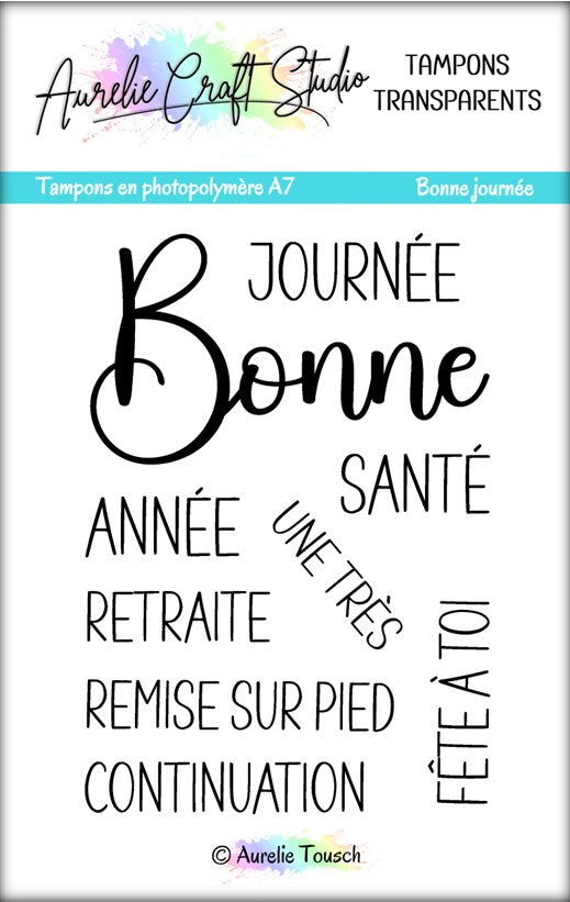 Tampons transparents - Bonne journée
