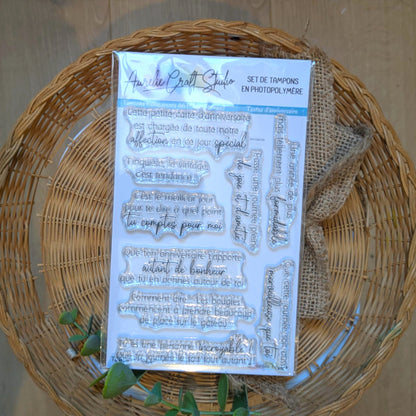 Tampons transparents - Textes d'anniversaire