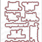 Matrices de coupe (dies) - Contours de C'est en gras