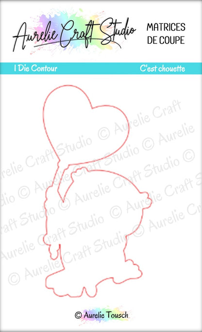 Matrice de coupe (die) - Contour de "C'est chouette"