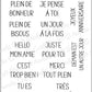 Tampons transparents - Mots pour cadre fleuri