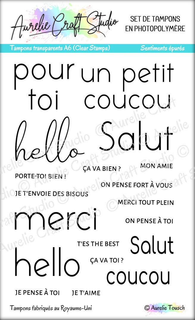 Tampons transparents - Sentiments épurés