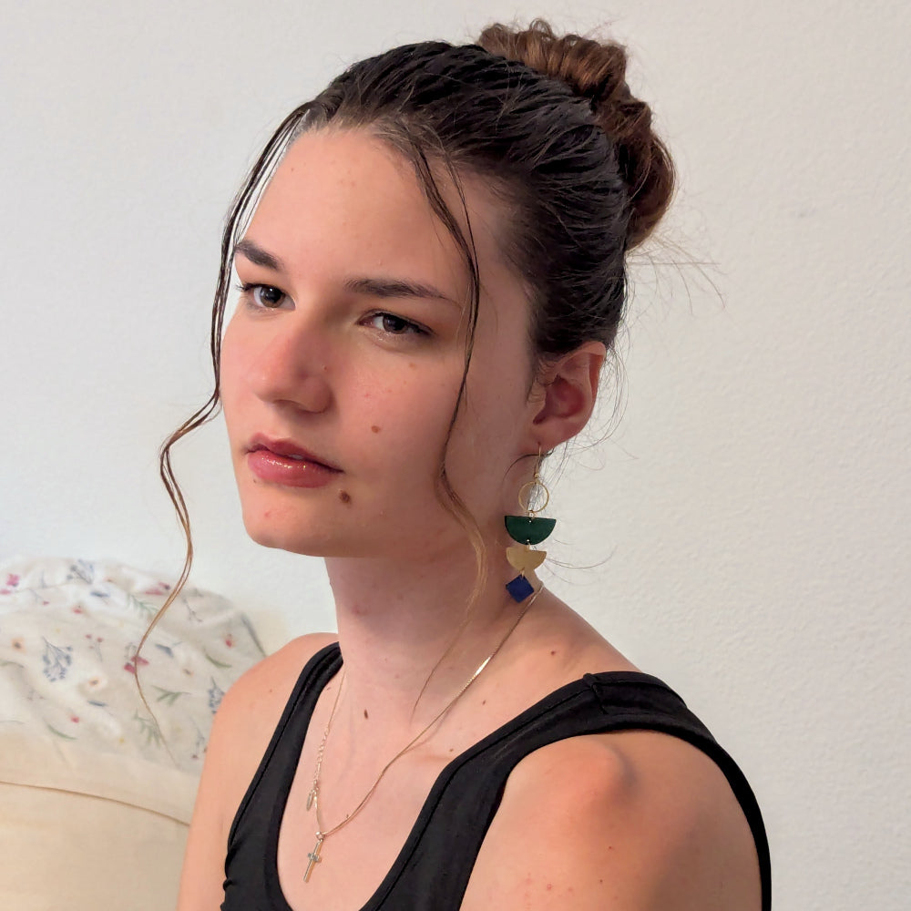 Boucles d'oreilles MAYA - Bois naturel