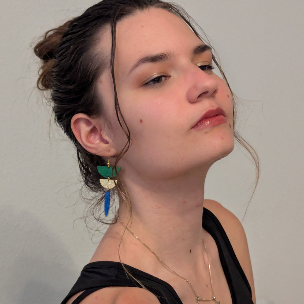 Boucles d'oreilles MAYA - Bois naturel
