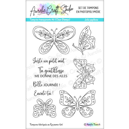 Tampons transparents - Jolis papillons