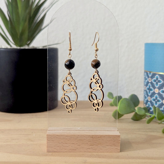 Boucles d'oreilles MAËLLE - Bois naturel