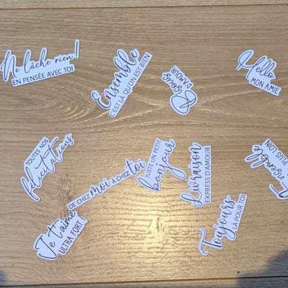Matrices de coupe (dies) - Contours de Messages variés