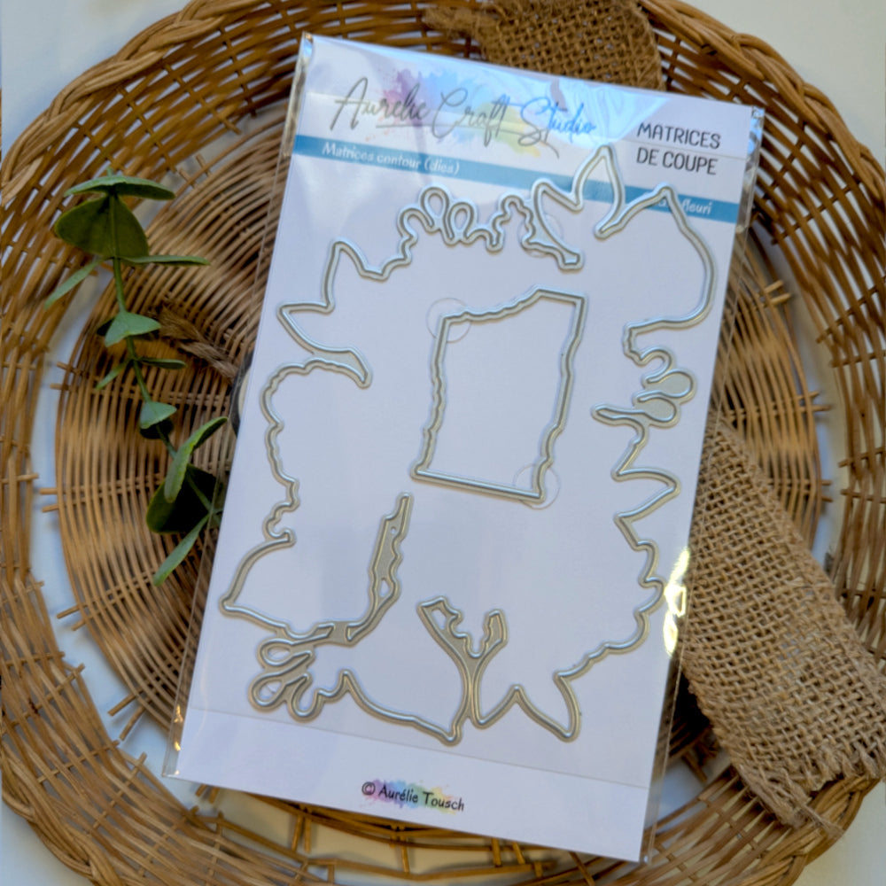 Matrices de coupe (dies) - Contours de Cadre fleuri